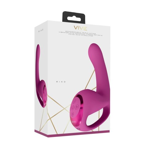 Riko - Mini wibrator Triple Action Thumper with Advanced Finger Motion & Pulse Wave Stimulator - Pink Riko - Mini wibrator Triple Action Thumper with Advanced Finger Motion & Pulse Wave Stimulator - Pink