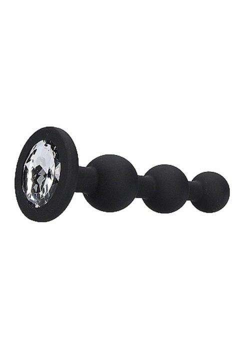 Silicone Beaded Diamond Butt Plug - Black Silicone Beaded Diamond Butt Plug - Black
