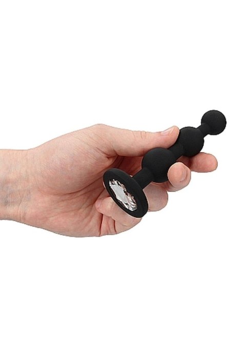 Silicone Beaded Diamond Butt Plug - Black Silicone Beaded Diamond Butt Plug - Black