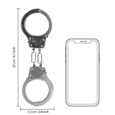 Metal Hand Cuffs - Silver Metal Hand Cuffs - Silver