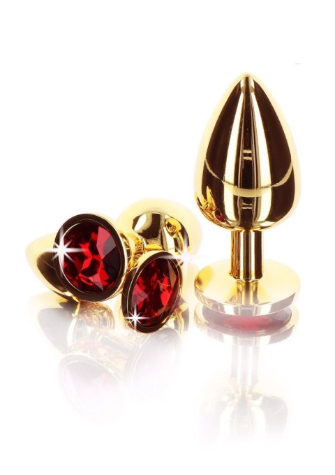 Butt Plug With Diamond Jewel L Gold Butt Plug With Diamond Jewel L Gold