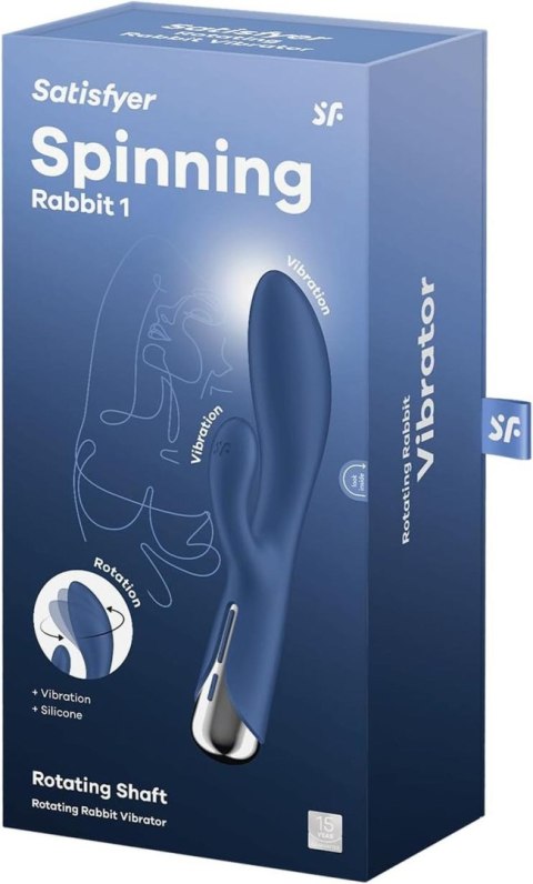 3 Satisfyer Rabbit 2 Blue – Wibrator Króliczek z Funkcją Spinning