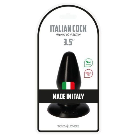 Plug, korek analny-Italian Cock 3,5""Black Plug, korek analny-Italian Cock 3,5""Black