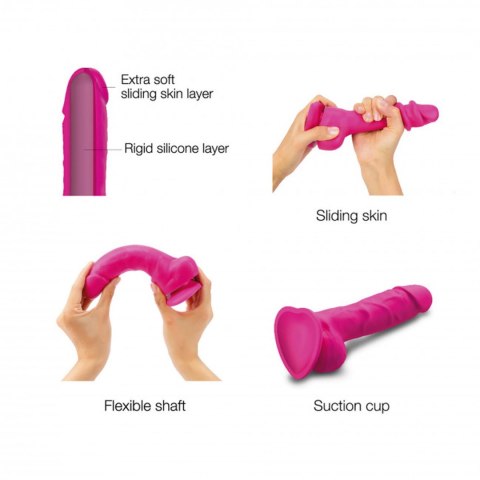 SLIDING SKIN REALISTIC DILDO FUSHIA S SLIDING SKIN REALISTIC DILDO FUSHIA S