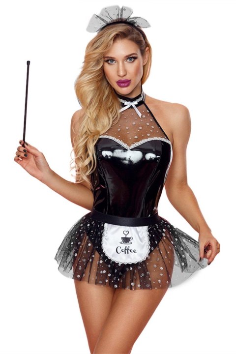 SOUBRETTE OUTFIT 4 PCS BLACK TU (Size: TU) SOUBRETTE OUTFIT 4 PCS BLACK TU (Size: TU)