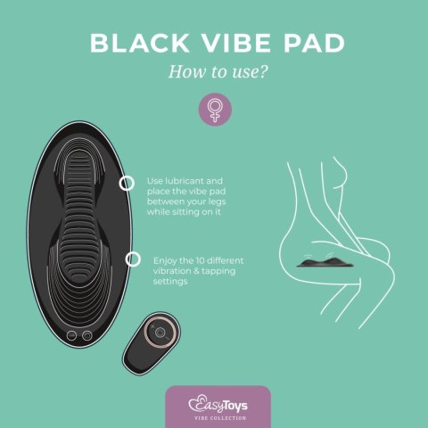 Vibe Pad Double Vibration with Remote Control - Black Vibe Pad Double Vibration with Remote Control - Black