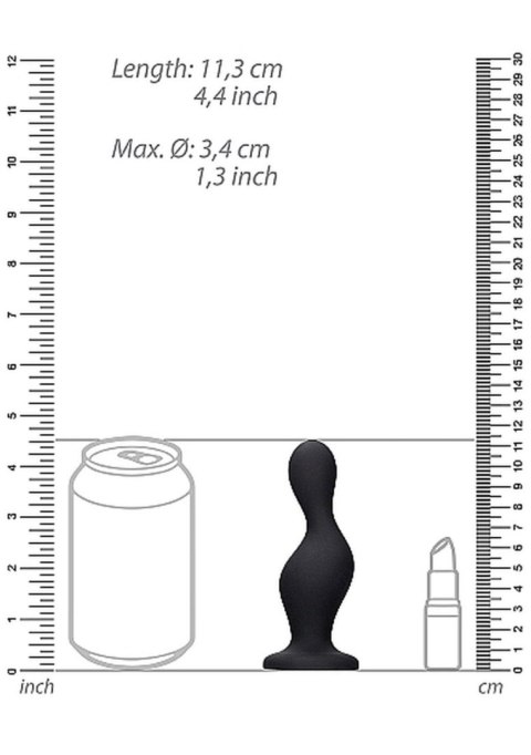 Wave Butt Plug, korek analny - Black Wave Butt Plug, korek analny - Black