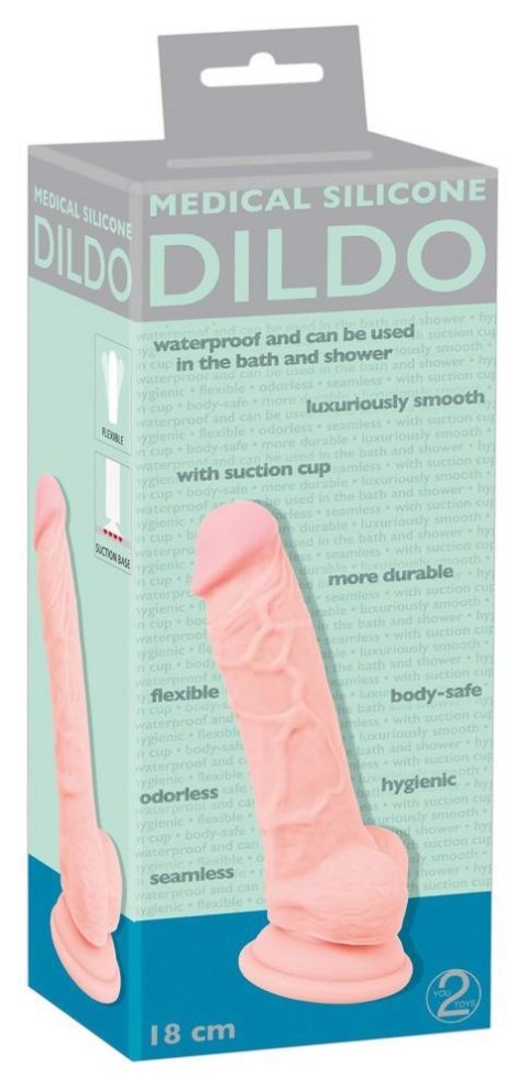 Medical Silicone Dildo 18 cm Medical Silicone Dildo 18 cm