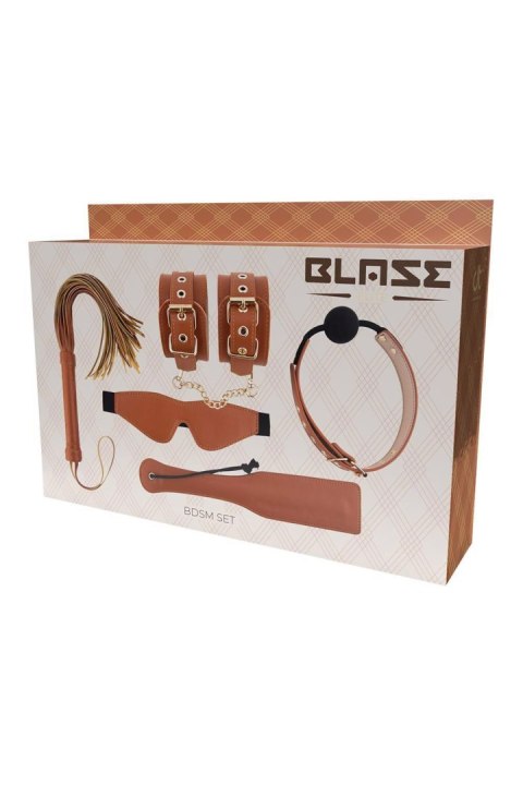 BLAZE ELITE BDSM SET COGNAC VEGAN LEATHER BLAZE ELITE BDSM SET COGNAC VEGAN LEATHER