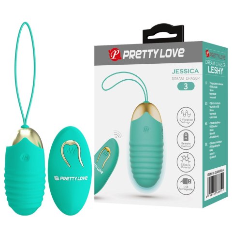 PRETTY LOVE - JESSICA Dream chaser 3, Green, Wireless remote control 12 vibration functions PRETTY LOVE - JESSICA Dream chaser 3, Green, Wireless remote control 12 vibration functions