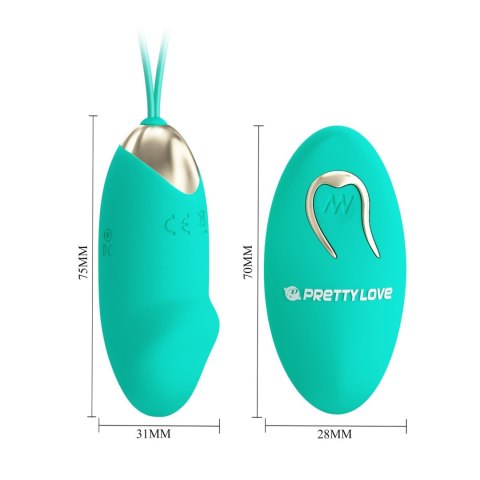 PRETTY LOVE - JULIA Dream chaser 2, Green, Wireless remote control 12 vibration functions PRETTY LOVE - JULIA Dream chaser 2, Green, Wireless remote control 12 vibration functions