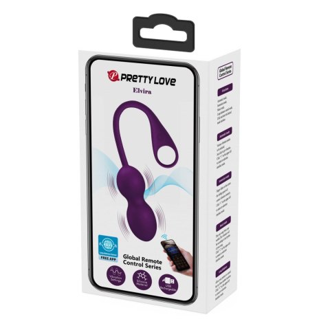 PRETTY LOVE - Elvira dark Purple, 12 vibration functions Mobile APP Long-distance Control PRETTY LOVE - Elvira dark Purple, 12 vibration functions Mobile APP Long-distance Control