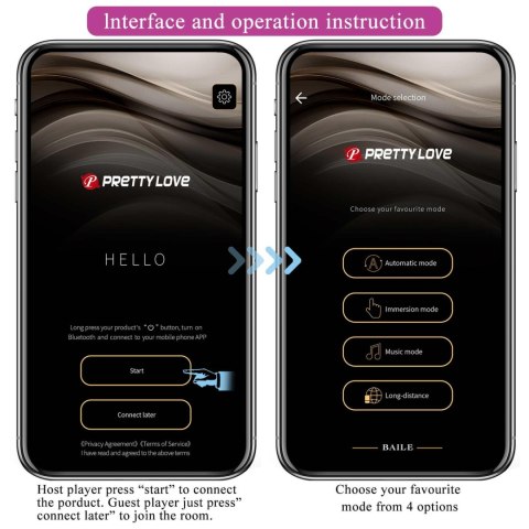 PRETTY LOVE - Elvira dark Purple, 12 vibration functions Mobile APP Long-distance Control PRETTY LOVE - Elvira dark Purple, 12 vibration functions Mobile APP Long-distance Control