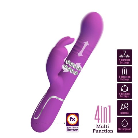 WIBRATOR posuwisty z króliczkiem - Coale Purple WIBRATOR posuwisty z króliczkiem - Coale Purple