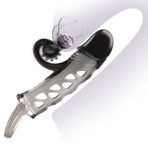 ROMANCE - Penis sleeve, TPE material,vibration, battery LR41*3, Black ROMANCE - Penis sleeve, TPE material,vibration, battery LR41*3, Black