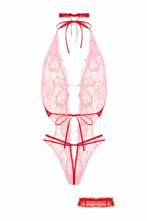 Open crotch Body-Set Renee - Red Open crotch Body-Set Renee - Red