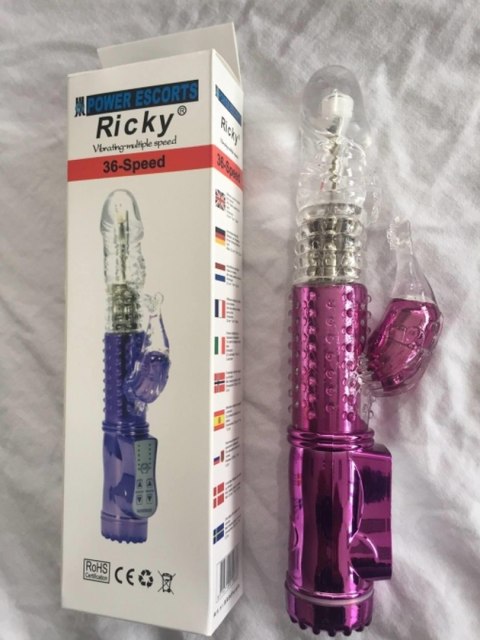 Ricky purple 36 speed Wibrator króliczek rabbit23,5 cm Ricky purple 36 speed Wibrator króliczek rabbit23,5 cm
