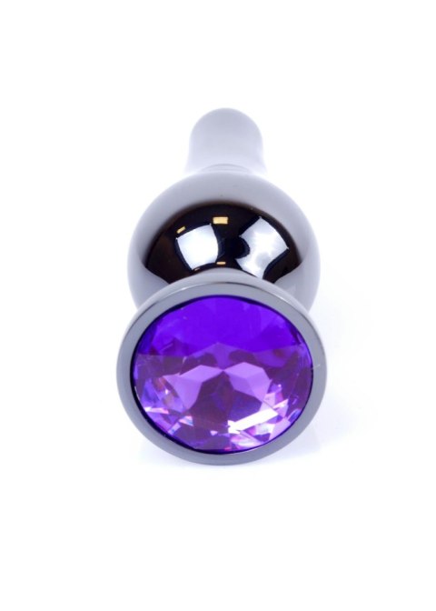 Plug, korek analny-Jewellery Dark Silver BUTT plug, korek analny- Purple Plug, korek analny-Jewellery Dark Silver BUTT plug, korek analny- Purple