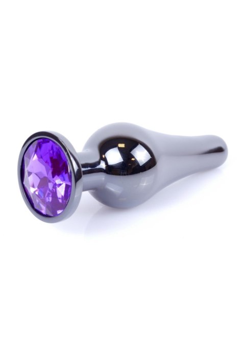 Plug, korek analny-Jewellery Dark Silver BUTT plug, korek analny- Purple Plug, korek analny-Jewellery Dark Silver BUTT plug, korek analny- Purple