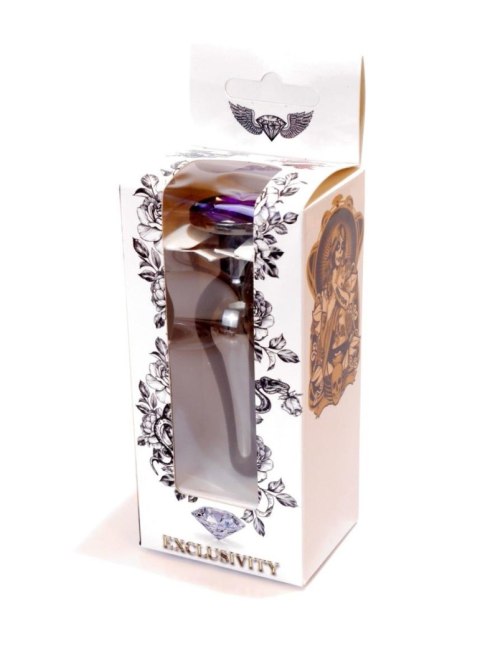 Plug, korek analny-Jewellery Dark Silver BUTT plug, korek analny- Purple Plug, korek analny-Jewellery Dark Silver BUTT plug, korek analny- Purple