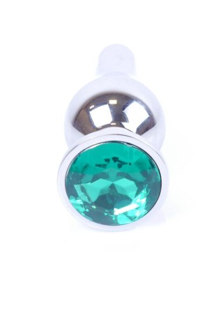 Plug, korek analny-Jewellery Silver BUTT plug, korek analny- Green