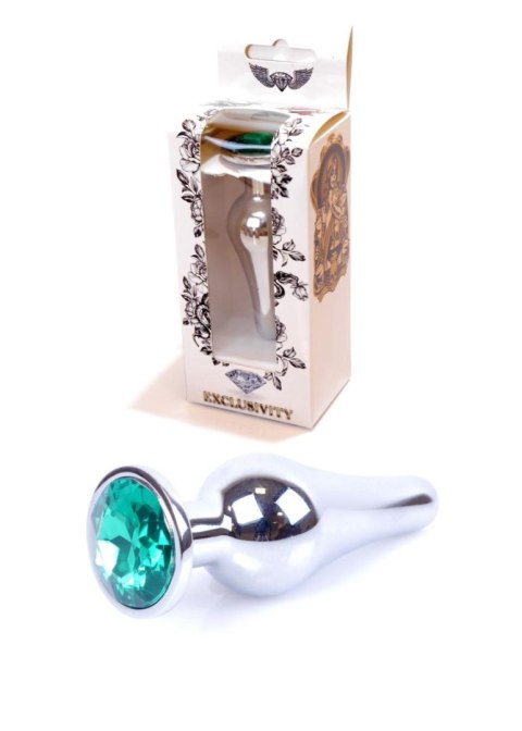 Plug, korek analny-Jewellery Silver BUTT plug, korek analny- Green