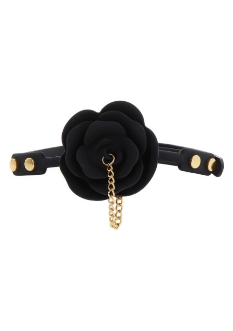 Rose Ball Gag with Plug Black Rose Ball Gag with Plug Black