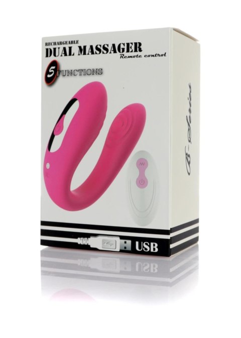 Stymulator, wibrator - Wibrator, masażer, wand Dual wibrator USB 5 Functions / Remote Control Stymulator, wibrator - Wibrator, masażer, wand Dual wibrator USB 5 Functions / Remote Control