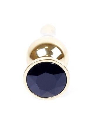 Plug, korek analny-Jewellery Gold BUTT plug, korek analny- Black