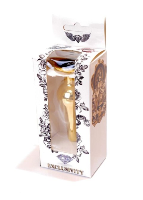 Plug, korek analny-Jewellery Gold BUTT plug, korek analny- Black