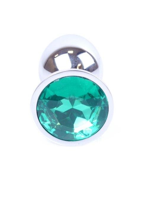 Plug, korek analny-Jewellery Silver plug, korek analny- Green