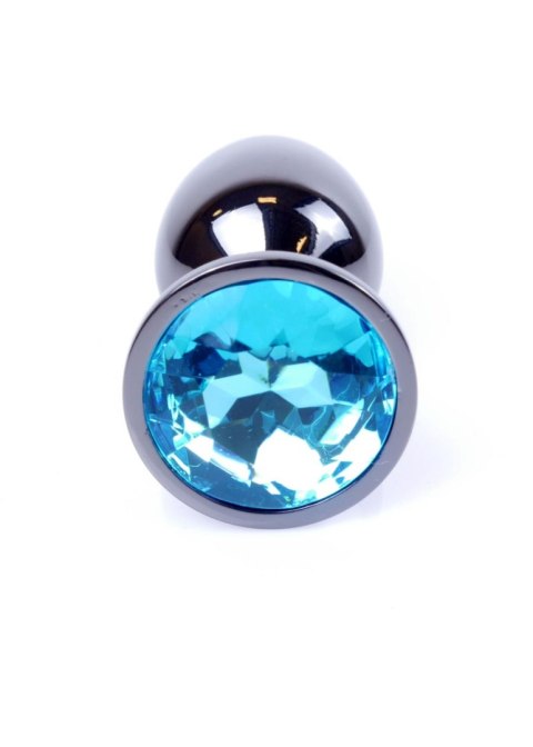 Plug, korek analny-Jewellery Dark Silver plug, korek analny- Light Blue Plug, korek analny-Jewellery Dark Silver plug, korek analny- Light Blue