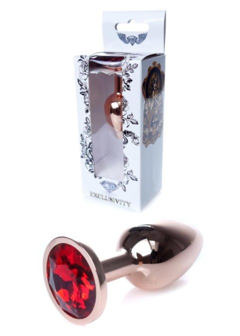 Plug, korek analny-Jewellery Red Gold plug, korek analny- Red Plug, korek analny-Jewellery Red Gold plug, korek analny- Red