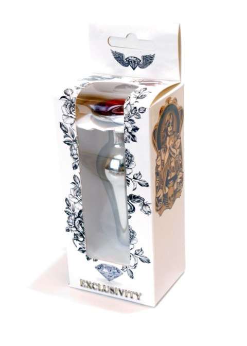Plug, korek analny-Jewellery Silver BUTT plug, korek analny- Red Plug, korek analny-Jewellery Silver BUTT plug, korek analny- Red