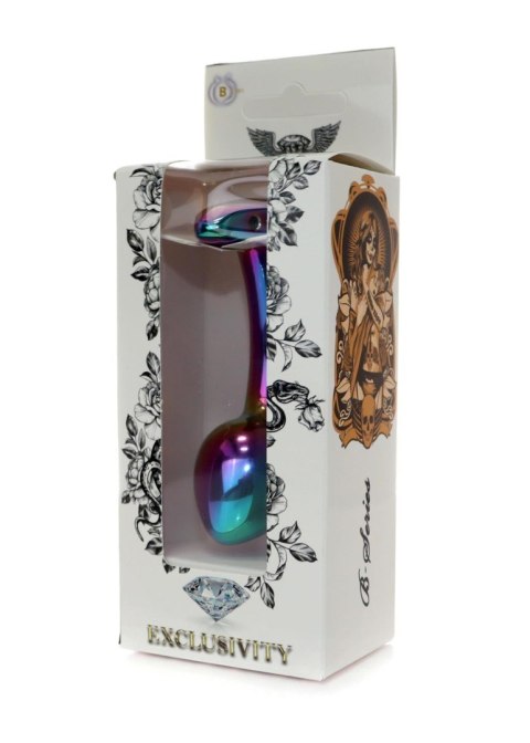 Plug, korek analny-Jewellery Multicolour Curved plug, korek analny- M Plug, korek analny-Jewellery Multicolour Curved plug, korek analny- M