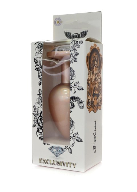 Plug, korek analny-Jewellery Pearl Gold plug, korek analny- Clear L Plug, korek analny-Jewellery Pearl Gold plug, korek analny- Clear L