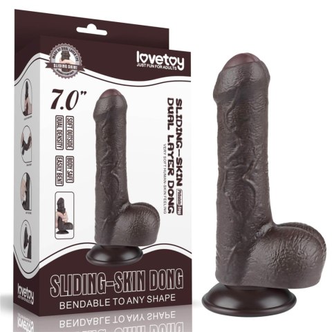 7'' Sliding Skin Dual Layer Dong Black 7'' Sliding Skin Dual Layer Dong Black