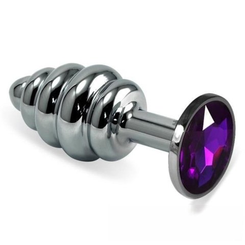 Silver Spiral Plug, korek analny Purple Silver Spiral Plug, korek analny Purple