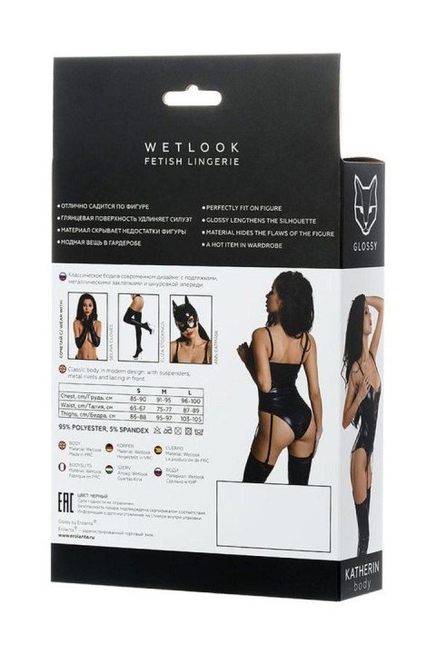 Erotyczna bielizna Glossy sexy Classic body KATHERIN - black L Erotyczna bielizna Glossy sexy Classic body KATHERIN - black L