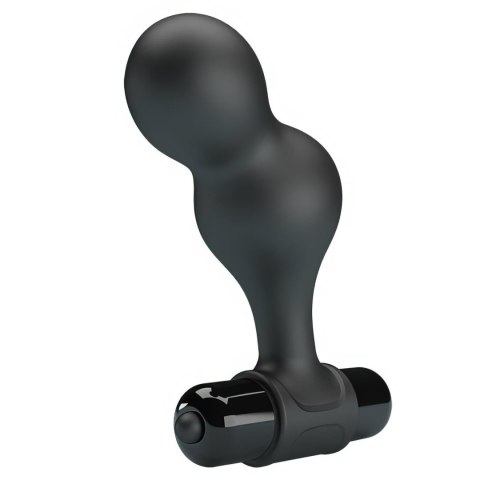 Mr. Play Silicone Anal Plug, korek analny, 10 functions of vibration Black