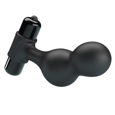Mr. Play Silicone Anal Plug, korek analny, 10 functions of vibration Black