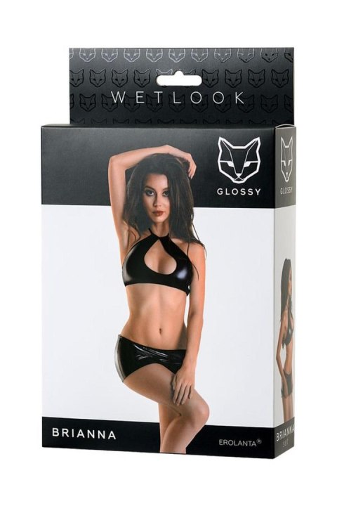 Wetlook shiny set BRIANNA - black L Wetlook shiny set BRIANNA - black L