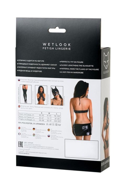 Wetlook shiny set BRIANNA - black M Wetlook shiny set BRIANNA - black M