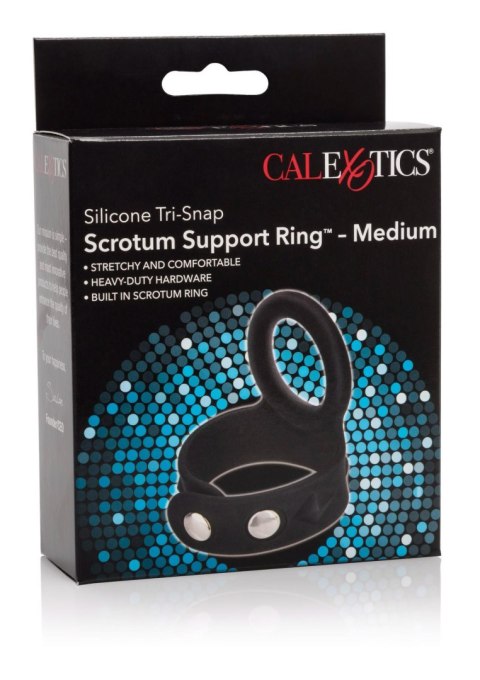 3-Snap Scrotum Ring - Medium Black 3-Snap Scrotum Ring - Medium Black