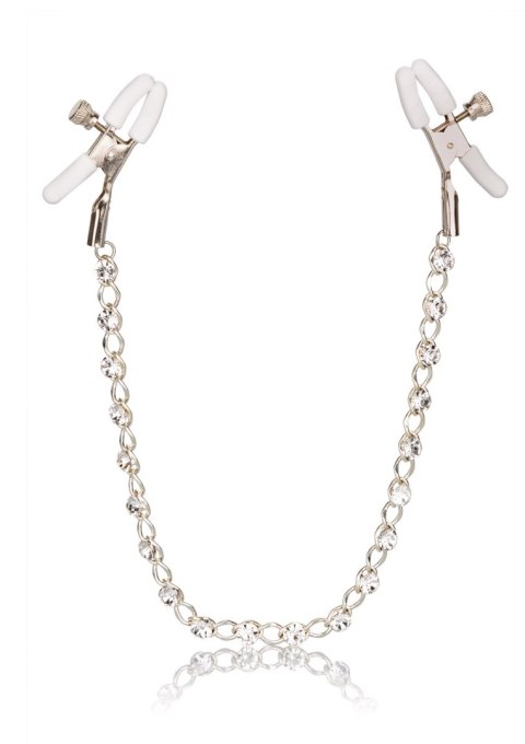 Crystal Chain Nipple Clamps Silver Crystal Chain Nipple Clamps Silver