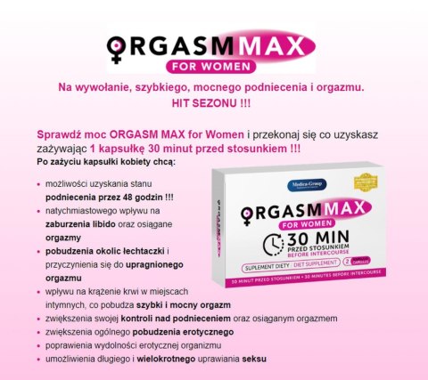 OrgasmMax for Women-2 kapsułki OrgasmMax for Women-2 kapsułki
