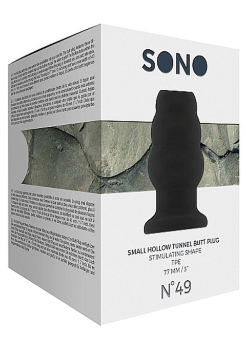No.49 - Small Hollow Tunnel Butt Plug - 3 Inch - Black No.49 - Small Hollow Tunnel Butt Plug - 3 Inch - Black