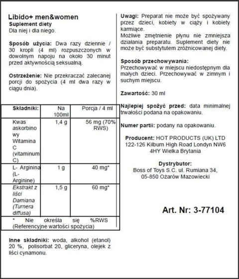 Supl.diety-Libido + (m+w) 30ml Supl.diety-Libido + (m+w) 30ml
