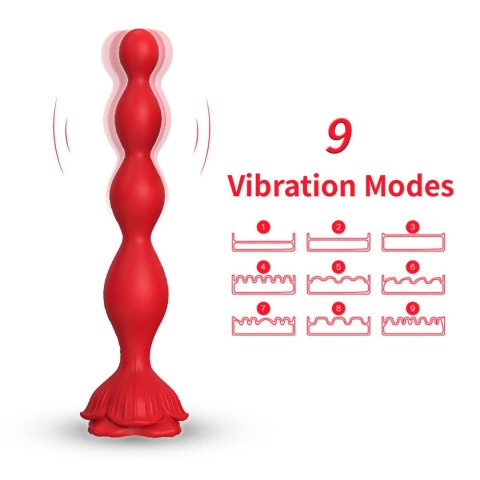 Rosestick Red, 9 vibration functions Rosestick Red, 9 vibration functions
