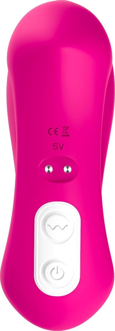 Stymulator silicone 2*9 vibration function Rose Red Stymulator silicone 2*9 vibration function Rose Red